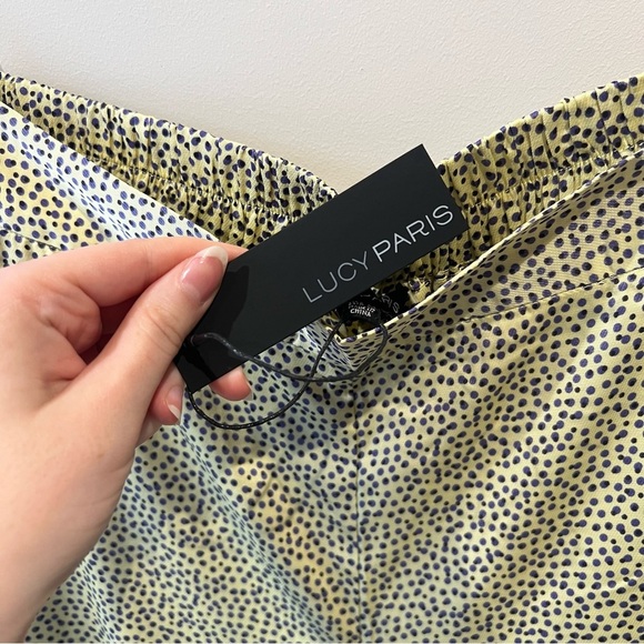 Lucy Paris Satin Cheetah Print Dress Pants - Picture 5 of 7